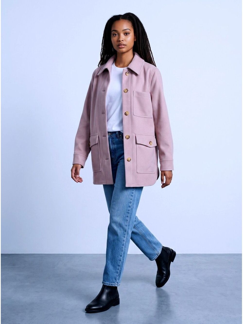 Encore by Idina Menzel Shirt Jacket NWOT-Small (oversized)-Dusty Rose